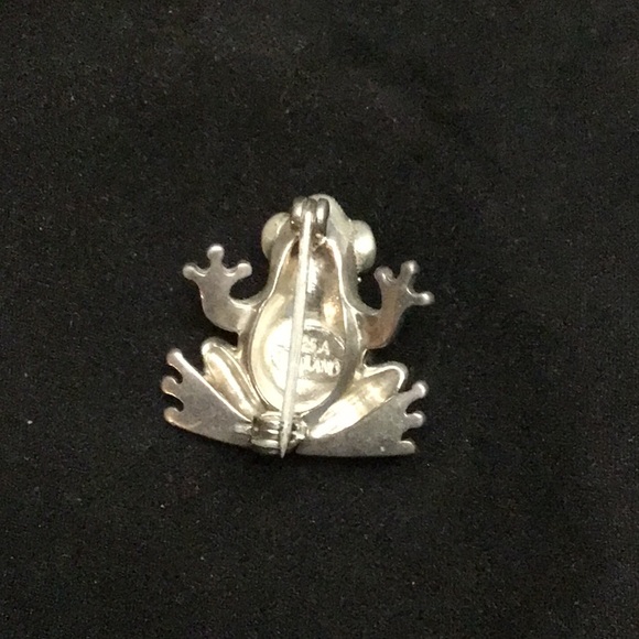 A Vintage Thailand 925 Silver Frog Brooch Pin - Picture 6 of 9